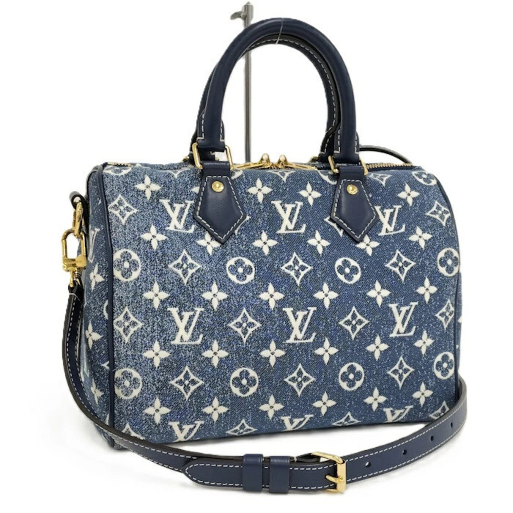 Louis Vuitton Speedy Bandouliere Monogram Jacquard Denim Handbag